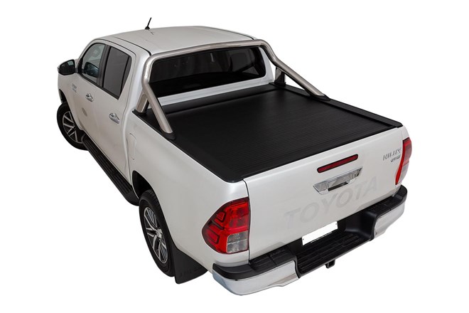 Ford Toyota Hilux Black Electric Shutter With Original Roll Bar
