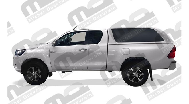 Hard top RH4 3 ouvrants GFK Toyota Hi-Lux x-tra Cab 2016