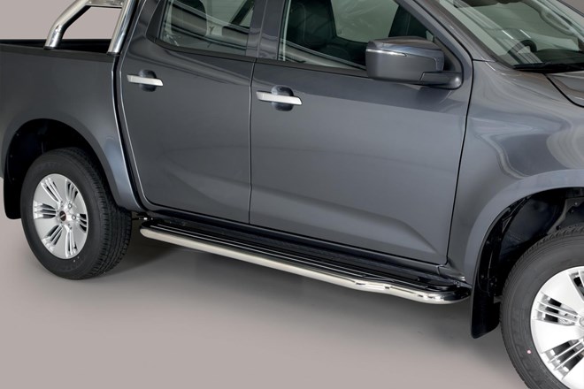 2 marches pieds Inox plat Isuzu Dmax DC 2020