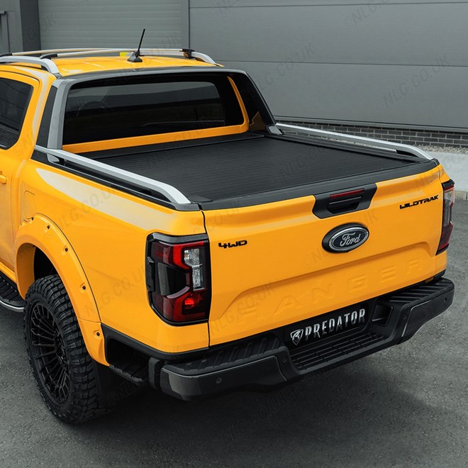 Mountain Top EVOm Manual Rollcover in black for Ford Ranger DC & Ranger Raptor + VW Amarok DC (23-)