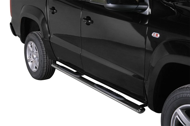 Marches pieds Inox oval pour Amarok double cabine