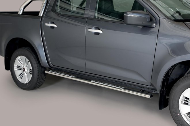 2 marches pieds Inox oval Isuzu Dmax DC 2020