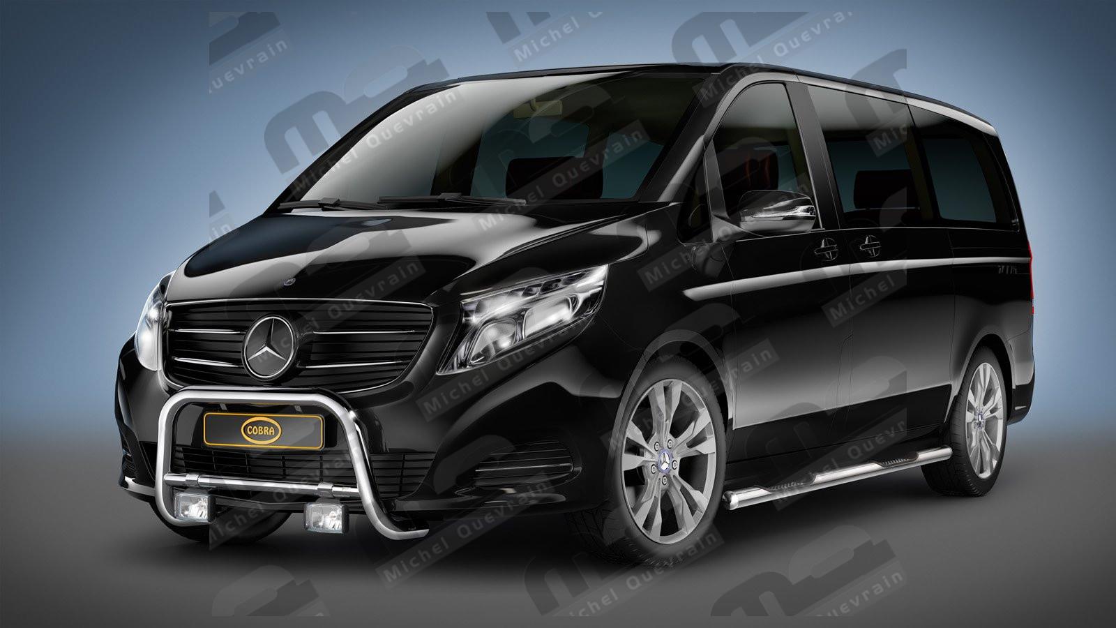 PARE BUFFLE MERCEDES VITO w447 2014 AUJOURD'HUI NOIR HOMOLOGUE Protection  Basse 1